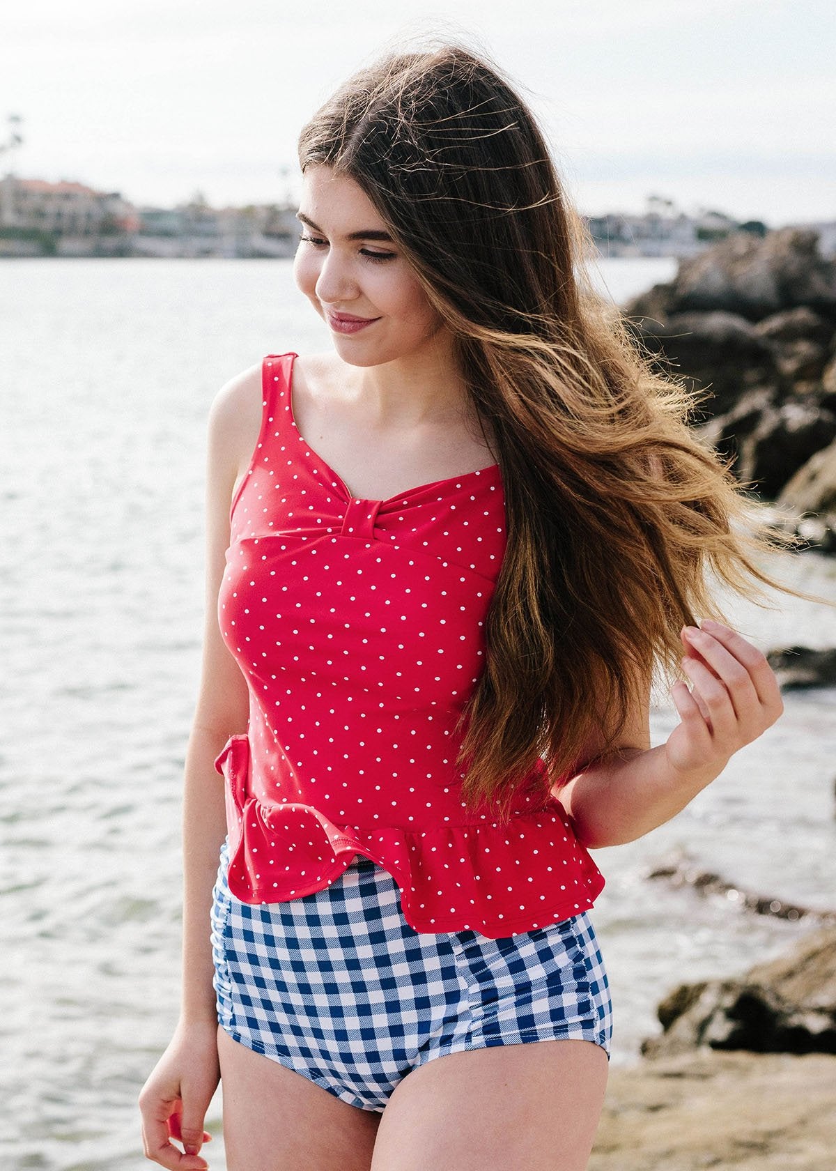 celia in strawberry fields top