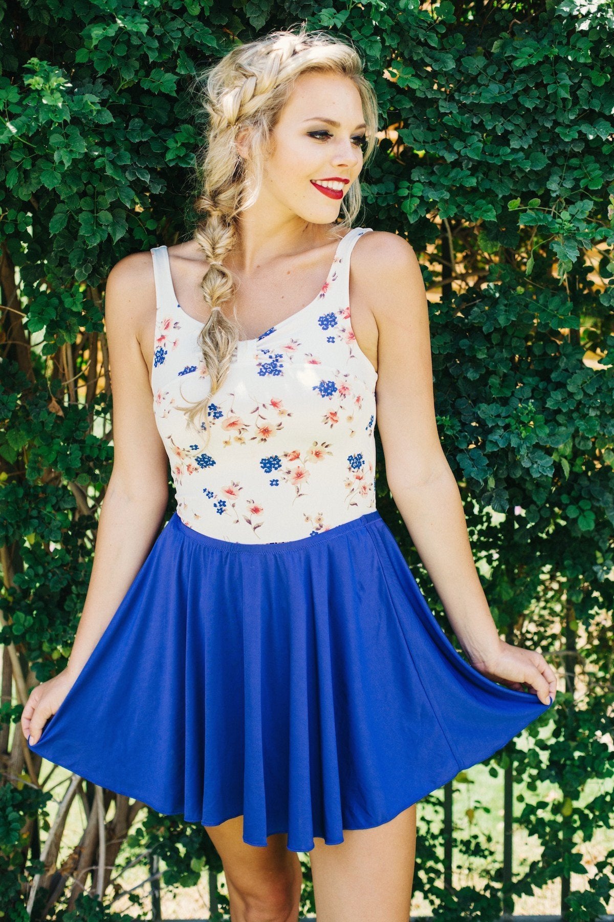 skirt in blueberry